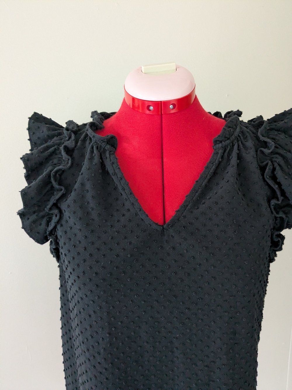 J.Crew Black Ruffled Top - Medium - Picture 2 of 7